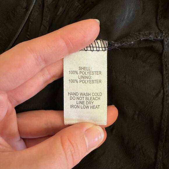 Lulus Black Peplum Cami Top Women’s Small Textured Sheer Stripe Ruffle Hem - Picture 6 of 7